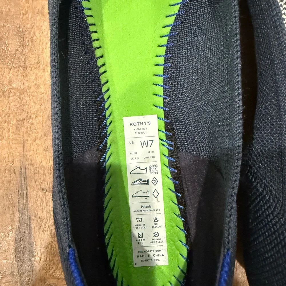 EUC Rothy's The Maritime Flat - Navy Blue | Size 7 - Picture 6 of 6